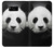 W1072 Panda Bear Hard Case and Leather Flip Case For Samsung Galaxy S8