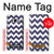 W2345 Navy Blue Shavron Zig Zag Pattern Hard Case and Leather Flip Case For Samsung Galaxy S8