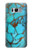 W2685 Aqua Turquoise Gemstone Graphic Printed Hard Case and Leather Flip Case For Samsung Galaxy S8