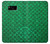 W2704 Green Fish Scale Pattern Graphic Hard Case and Leather Flip Case For Samsung Galaxy S8