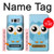 W3029 Cute Blue Owl Hard Case and Leather Flip Case For Samsung Galaxy S8