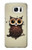 W0360 Coffee Owl Hard Case and Leather Flip Case For Samsung Galaxy S7