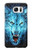 W0752 Blue Fire Grim Wolf Hard Case and Leather Flip Case For Samsung Galaxy S7