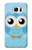 W3029 Cute Blue Owl Hard Case and Leather Flip Case For Samsung Galaxy S7