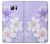 W2361 Purple White Flowers Hard Case and Leather Flip Case For Samsung Galaxy S6 Edge Plus