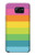 W2363 Rainbow Pattern Hard Case and Leather Flip Case For Samsung Galaxy S6 Edge Plus