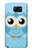 W3029 Cute Blue Owl Hard Case and Leather Flip Case For Samsung Galaxy S6 Edge Plus