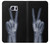 W3101 X-ray Peace Sign Fingers Hard Case and Leather Flip Case For Samsung Galaxy S6 Edge Plus