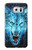 W0752 Blue Fire Grim Wolf Hard Case and Leather Flip Case For Samsung Galaxy S6 Edge