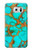 W2688 Aqua Copper Turquoise Gemstone Graphic Hard Case and Leather Flip Case For Samsung Galaxy S6