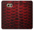 W2879 Red Arowana Fish Scale Hard Case and Leather Flip Case For Samsung Galaxy S6