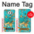 W2906 Aqua Turquoise Stone Hard Case and Leather Flip Case For Samsung Galaxy S6