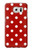 W2951 Red Polka Dots Hard Case and Leather Flip Case For Samsung Galaxy S6