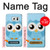 W3029 Cute Blue Owl Hard Case and Leather Flip Case For Samsung Galaxy S6