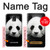 W1072 Panda Bear Hard Case and Leather Flip Case For Samsung Galaxy S5