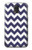 W2345 Navy Blue Shavron Zig Zag Pattern Hard Case and Leather Flip Case For Samsung Galaxy S5