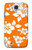 W2245 Hawaiian Hibiscus Orange Pattern Hard Case and Leather Flip Case For Samsung Galaxy S4