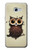 W0360 Coffee Owl Hard Case and Leather Flip Case For Samsung Galaxy A5 (2017)