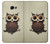 W0360 Coffee Owl Hard Case and Leather Flip Case For Samsung Galaxy A5 (2017)