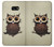 W0360 Coffee Owl Hard Case and Leather Flip Case For Samsung Galaxy A3 (2017)