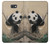 W2210 Panda Fluffy Art Painting Hard Case and Leather Flip Case For Samsung Galaxy J7 Prime