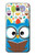 W2521 Cute Nerd Owl Cartoon Hard Case and Leather Flip Case For Samsung Galaxy J7 Prime