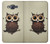 W0360 Coffee Owl Hard Case and Leather Flip Case For Samsung Galaxy J7 (2016)