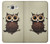 W0360 Coffee Owl Hard Case and Leather Flip Case For Samsung Galaxy J7