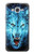 W0752 Blue Fire Grim Wolf Hard Case and Leather Flip Case For Samsung Galaxy J7