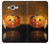 W1083 Pumpkin Spider Candles Halloween Hard Case and Leather Flip Case For Samsung Galaxy J7