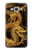 W2804 Chinese Gold Dragon Printed Hard Case and Leather Flip Case For Samsung Galaxy J7