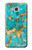 W2906 Aqua Turquoise Stone Hard Case and Leather Flip Case For Samsung Galaxy J7