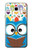 W2521 Cute Nerd Owl Cartoon Hard Case and Leather Flip Case For Samsung Galaxy J5 (2016)