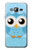 W3029 Cute Blue Owl Hard Case and Leather Flip Case For Samsung Galaxy J3 (2016)