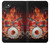 W1431 Skull Drum Fire Rock Hard Case and Leather Flip Case For LG Q6