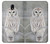 W1566 Snowy Owl White Owl Hard Case and Leather Flip Case For Samsung Galaxy J7 (2017) EU Version