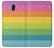 W2363 Rainbow Pattern Hard Case and Leather Flip Case For Samsung Galaxy J7 (2017) EU Version