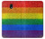 W2683 Rainbow LGBT Pride Flag Hard Case and Leather Flip Case For Samsung Galaxy J7 (2017) EU Version