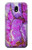 W2907 Purple Turquoise Stone Hard Case and Leather Flip Case For Samsung Galaxy J7 (2017) EU Version