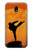 W3024 Kung Fu Karate Fighter Hard Case and Leather Flip Case For Samsung Galaxy J7 (2017) EU Version