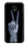 W3101 X-ray Peace Sign Fingers Hard Case and Leather Flip Case For Samsung Galaxy J7 (2017) EU Version