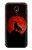 W2955 Wolf Howling Red Moon Hard Case and Leather Flip Case For Samsung Galaxy J5 (2017) EU Version