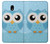 W3029 Cute Blue Owl Hard Case and Leather Flip Case For Samsung Galaxy J5 (2017) EU Version