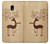 W3081 Wooden Raindeer Graphic Printed Hard Case and Leather Flip Case For Samsung Galaxy J5 (2017) EU Version