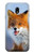 W0417 Fox Hard Case and Leather Flip Case For Samsung Galaxy J3 (2017) EU Version