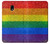 W2683 Rainbow LGBT Pride Flag Hard Case and Leather Flip Case For Samsung Galaxy J3 (2017) EU Version