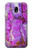 W2907 Purple Turquoise Stone Hard Case and Leather Flip Case For Samsung Galaxy J3 (2017) EU Version