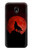 W2955 Wolf Howling Red Moon Hard Case and Leather Flip Case For Samsung Galaxy J3 (2017) EU Version