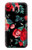 W3112 Rose Floral Pattern Black Hard Case and Leather Flip Case For Samsung Galaxy J3 (2017) EU Version