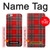 W2374 Tartan Red Pattern Hard Case and Leather Flip Case For iPhone 6 6S